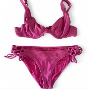 Raisins pink  Underwire Bikini Set